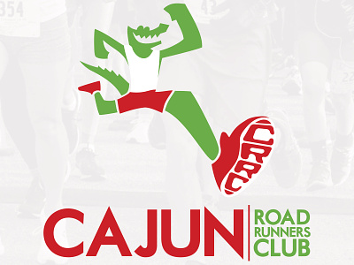 CAJUN ROAD RUNNERS CLUB - Logo Design branding cajun design gator icon illustration logo louisiana road runner running track typography vector