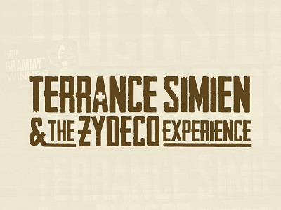 TERRANCE SIMIEN & THE ZYDECO EXPERIENCE - Logo Design americana branding design folk grammy icon logo louisiana music music art south louisiana swamp typography vector zydeco