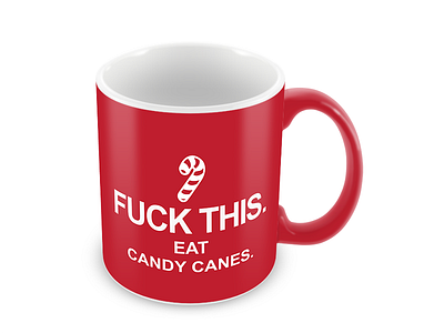 F This. Eat Candy Canes. candy cane cheer christmas christmas spirit jokes mug