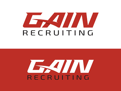 Gain Recruiting custom type logo recruiting sports