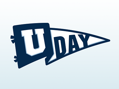 U-Day Rejected Concept #1 athlete banner collegiate concept high school pennant rejected