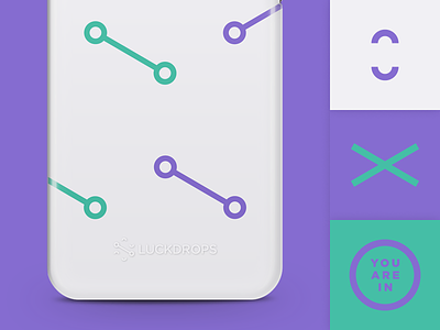 Luckdrops Visuals brand case circle connection flat pattern startup