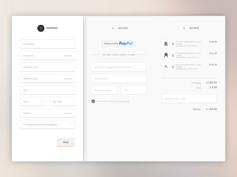 Checkout by Yanel Bottini for Indicius on Dribbble