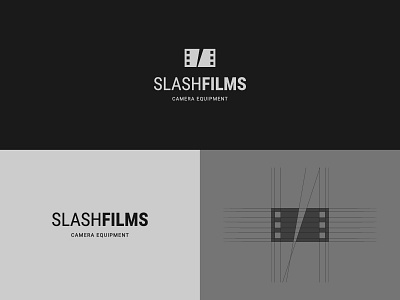 Slash Films brand branding design digital flat geometric icon identity illustrator logo logodesign logotype mark minimal negativespace simple smart typography vector visual identity