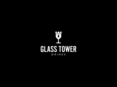 Glass Tower brand branding design drink flat geometric graphicdesign icon identity illustrator logo logotype mark minimal negativespace simple smart typography vector visual identity