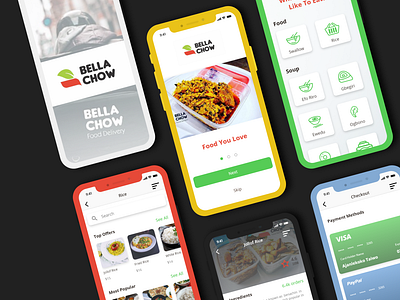 Food delivery App Mockup