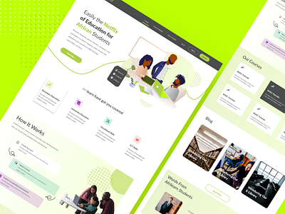 Afrilearn Website Redesign design minimal mockup template ui ux web