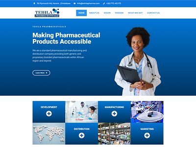 Tehila Pharmaceuticals Website branding design ui website wordpress