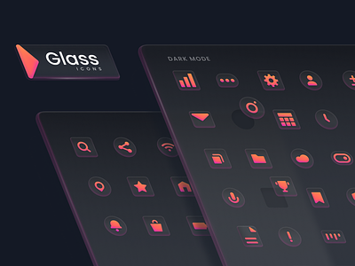Glass Icon Set (For Sale)