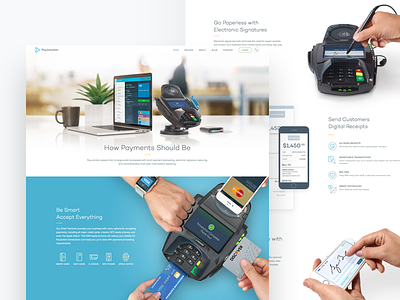 PJ Homepage agency design homepage payments processing team terminal unfold website