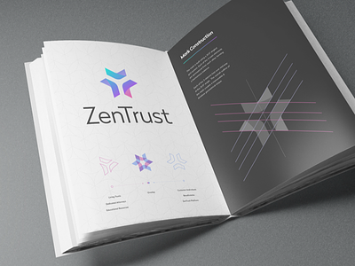 Zentrust Book branding financial funds guidelines logo team trust unfold zentrust