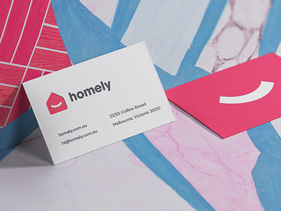 Homely - Cards branding business card homely house icon identity logo real estate