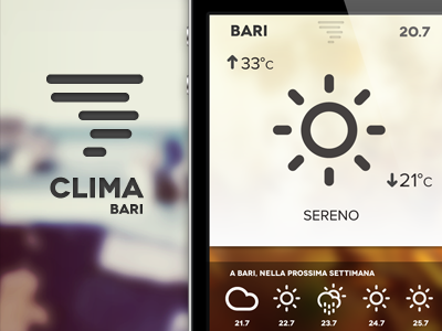 Clima Sunny app clima climacons iphone weather