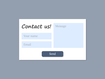 Daily UI #082 - Form contact contact us dailyui dailyui082 form