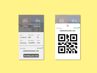 DailyUI #024 - Boarding Pass