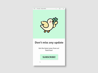 Daily UI #026 - Subscribe dailyui dailyui026 subscribe