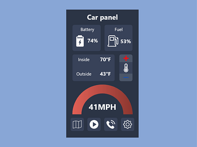 DailyUI 034 - Car Interface