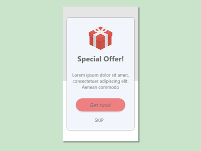 DailyUI #036 - Special Offer