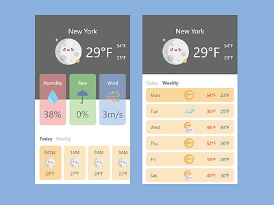 Daily UI #037 - Weather dailyui dailyui037 weather weather app
