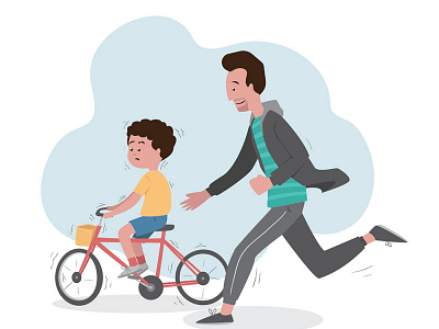 Illustration for Parents and kids illustration