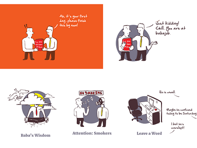 Concept Illustration for Employee hand book design illustration