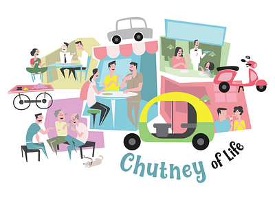 Chutney of life branding design flat illustration illustrator minimal