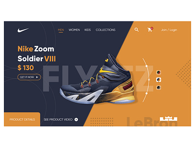 Sample Landing Page - Nike Zoom Soldier 8 design ui uiux ux web webdesign