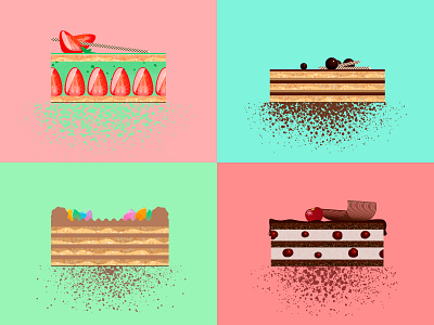 Love Pâtisserie 2 food illustration illustrator patisserie