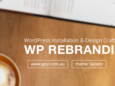 Rebranding WP Theme - gpsi.com.au design site web website wordpress