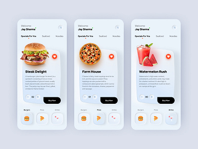 Food App app design ui