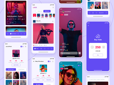 Event App app design explore music ui video