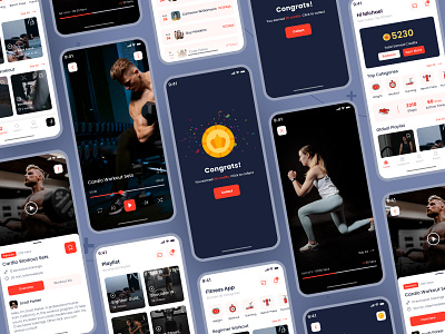 Fitness App bodybuilding fitness gym health ui