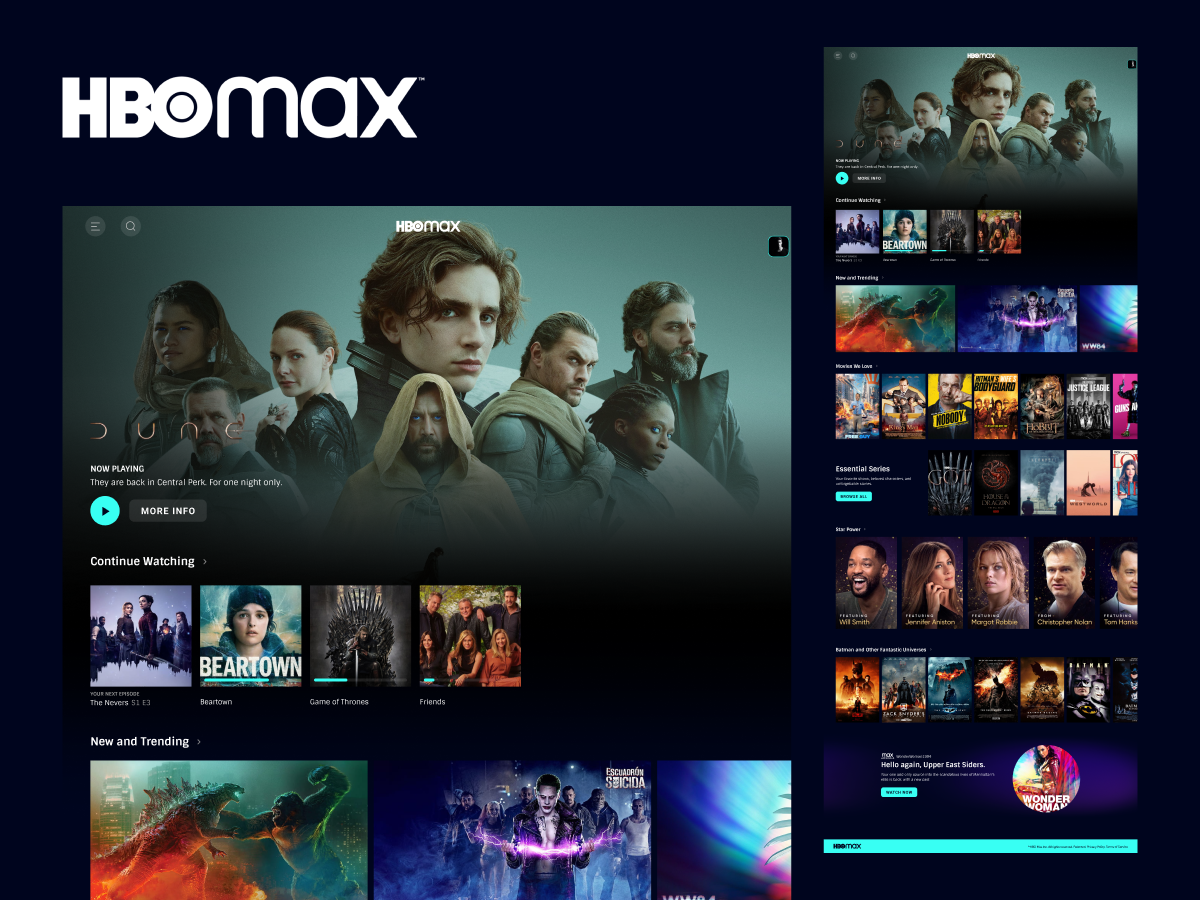 HBO Max Landing Page With Login View by Jay Sharma on Dribbble