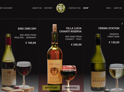 The Wine Store beginner design minimal simple design ui ux webdesign website wine shop wine store website