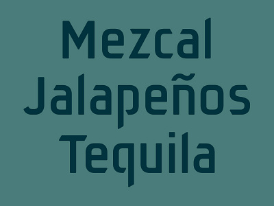 Mezcalero font type typeface