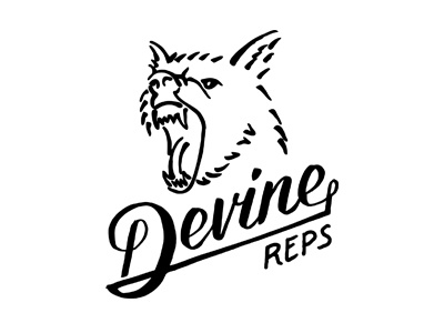 Devine hand lettering lettering logo type wolf