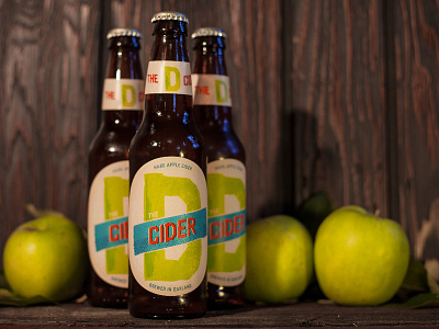 The D Cider beer cider design label logo packaging design
