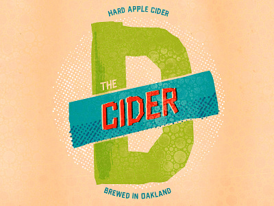The D Cider Logo beer cider design label logo