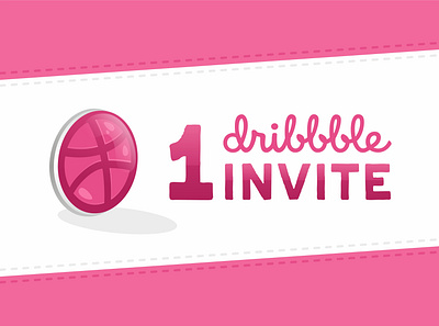 Dribbble Invite Giveaway invitation invite vector