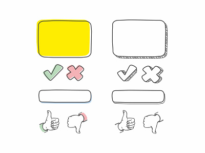 Hand drawn icons design flat vector