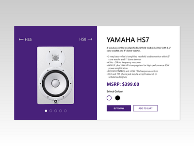 Daily UI Challenge 012 100daychallenge branding dailyui design ecommerce minimal monitors music typography ui website yamaha