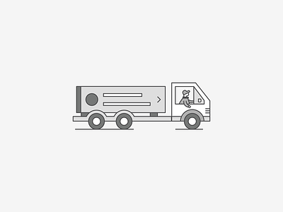 Out for Delivery brooklyn ny card delivery driver flat bed grey grocery highway illustration nyc out pickup road shopping transportation truck trucking ui wheels worker