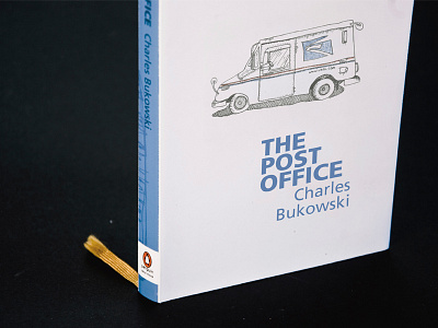 The Post Office blue book bukowski charles design graphic illustration layout mail post red truck