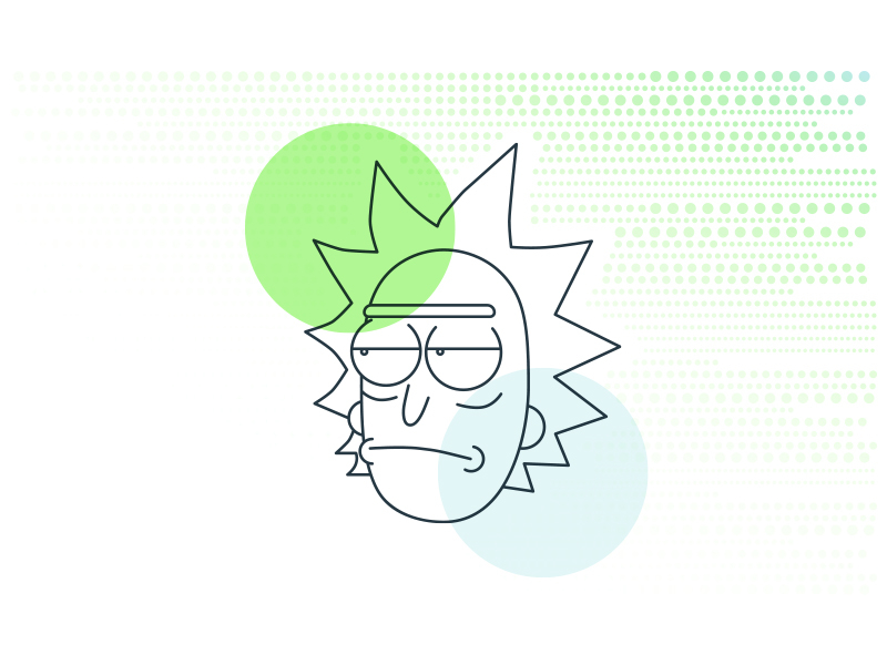 Current Mood adult apathetic blue design graphic green icon line morty rick swim vector