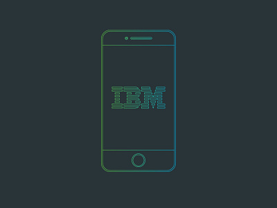 IBM blue charcoal design gradient graphic green ibm icon iphone line vector
