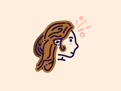 Megs brookly nyc ear eyes girl girlfriend hair illustration megan mouth nose portrait woman