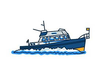 Goose Trawler beach brooklyn nyc goose illustration labor day nautical naval ocean sea simple summer trawler boat