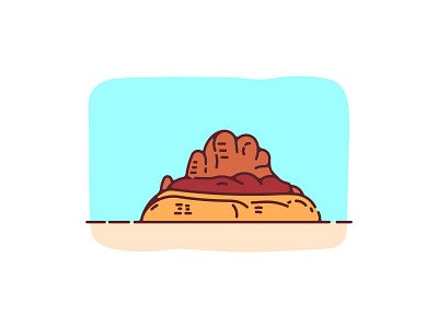 Bell Mountain arizona bell brooklyn ny desert icon illustration line work mountain quick simple sketch warm up