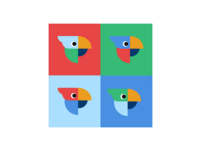 Parrot Icon abstract bird animal app icon beak brooklyn ny chat circle feathers geometric ibm medical parrot