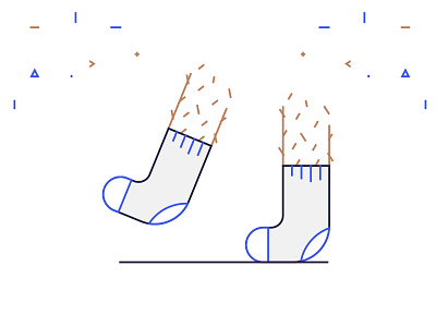 Sock Walkin brooklyn ny flat free hairy legs icon iconography illustration monday simple socks vector walking